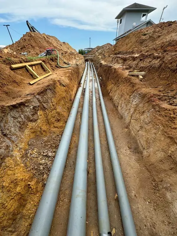 Complex pipe installation